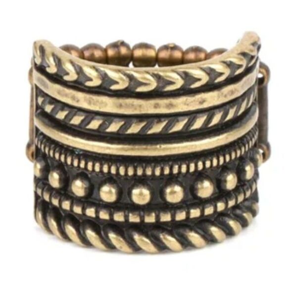 Stacked Odds Brass Ring (111) - Picture 2 of 3